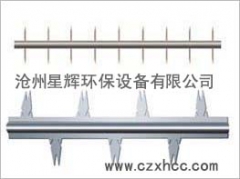 我公司生產：陽極板（C480、Z385、C390、ZT24、W型）RS型芒刺線、BS型不銹鋼芒刺線、BS型芒刺線、八刺芒刺線、鋸齒線、魚骨針線、V15線、角鋼芒刺線、鋼絲繩芒刺線、星型線等陰極線，